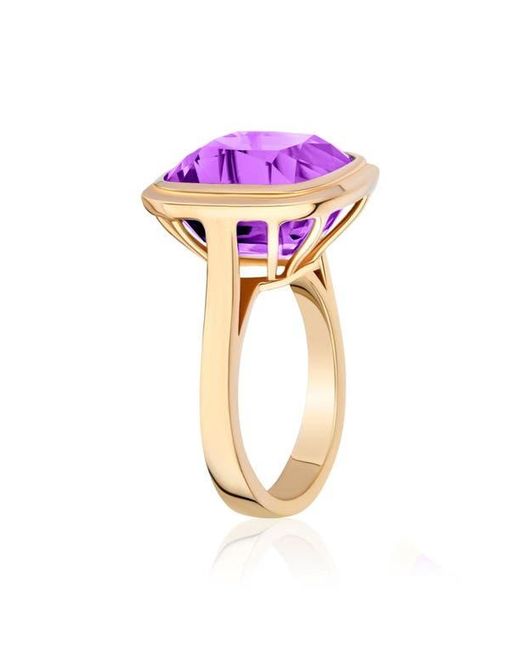Goshwara Pink Manhattan Cushion Cut Topaz Cocktail Ring