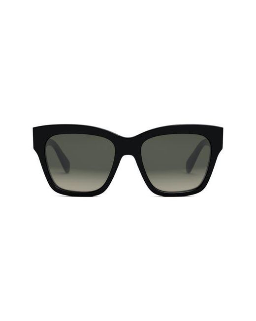 Céline Black Triomphe 55mm Round Sunglasses