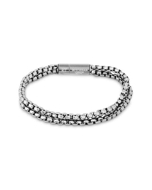 Tateossian Metallic Pop Elemenets Stainless Steel Chain Bracelet for men