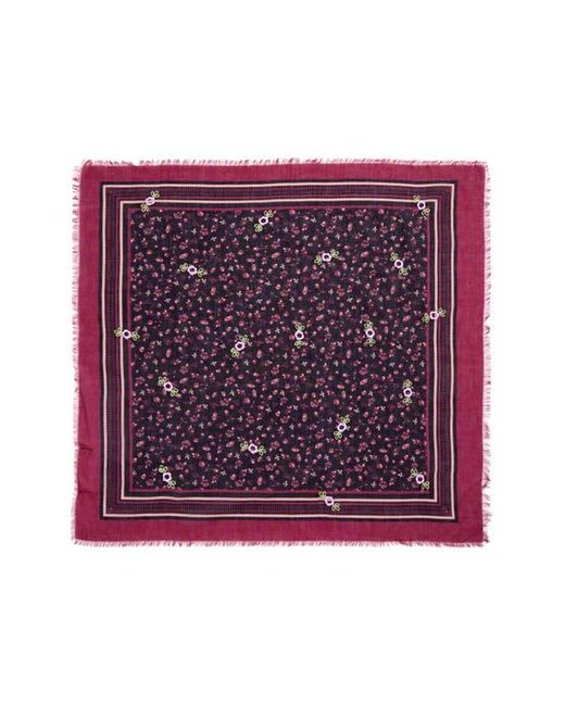 Treasure & Bond Pink Embroidered Floral Bandana
