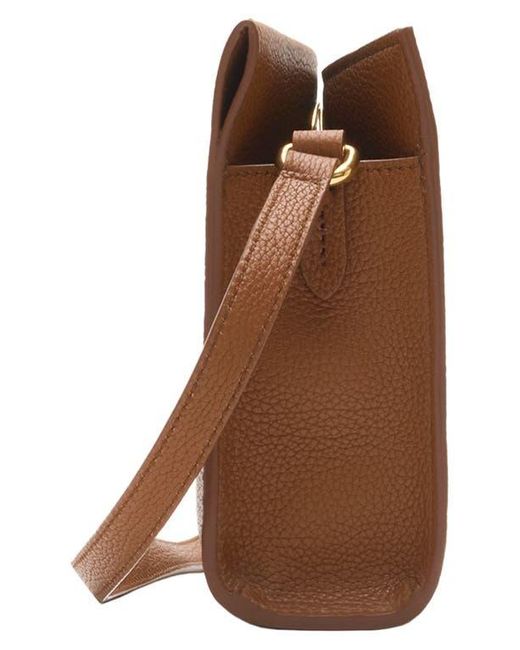 Burberry Brown Cotswolds Leather Wristlet Pouchette
