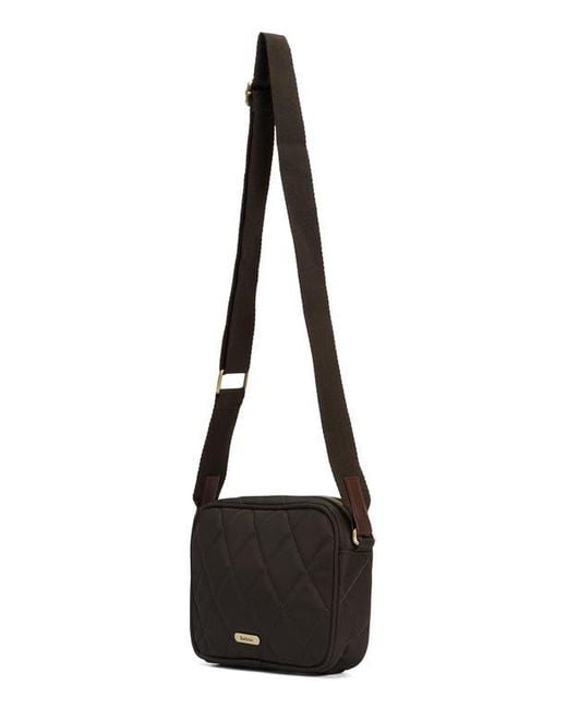 Barbour Black Quilted Nylon Crossbody Bag