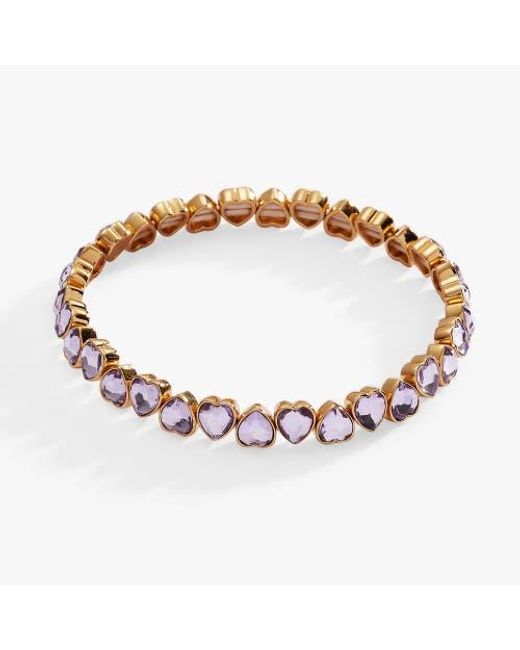 ALEX AND ANI Metallic Faceted Heart Stretch Bracelet