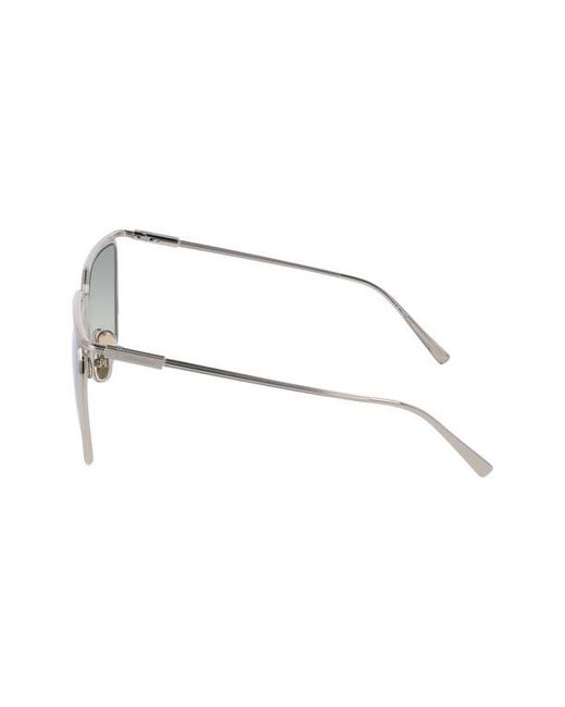 Ferragamo Green 58Mm Gradient Modified Rectangular Sunglasses