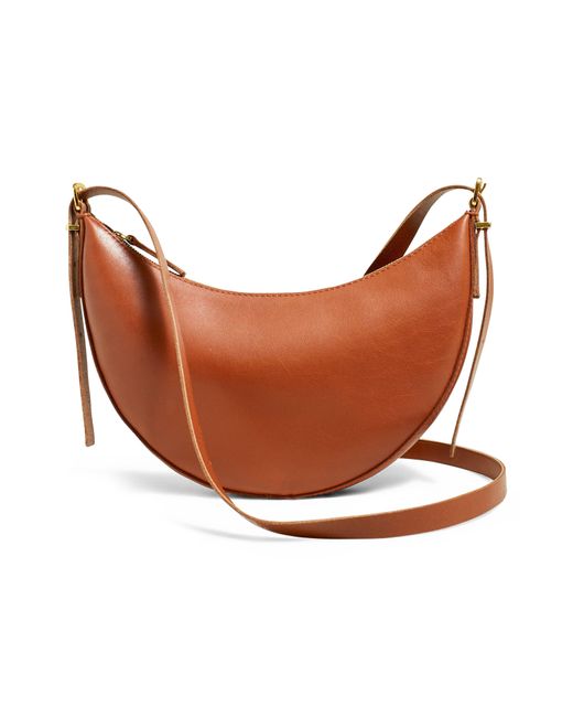 Madewell Brown Mini The Essential Convertible Top Handle Crossbody Bag