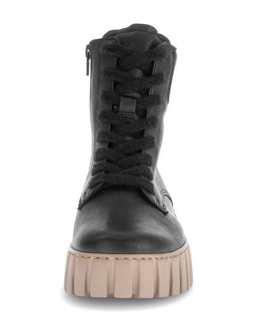 Gabor Black Lace-Up Boot