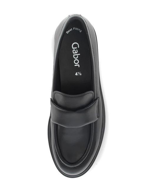 Gabor Black Leather Loafer