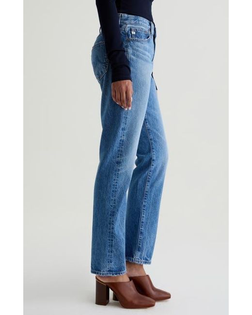 AG Jeans Blue The Boyfriend Mid Rise Straight Leg Jeans