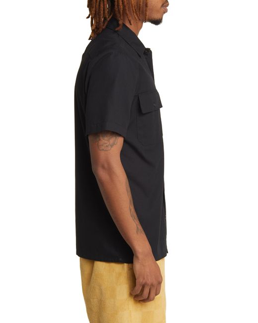 Vans Black Smith Ii Classic Fit Short Sleeve Button-up Shirt for men