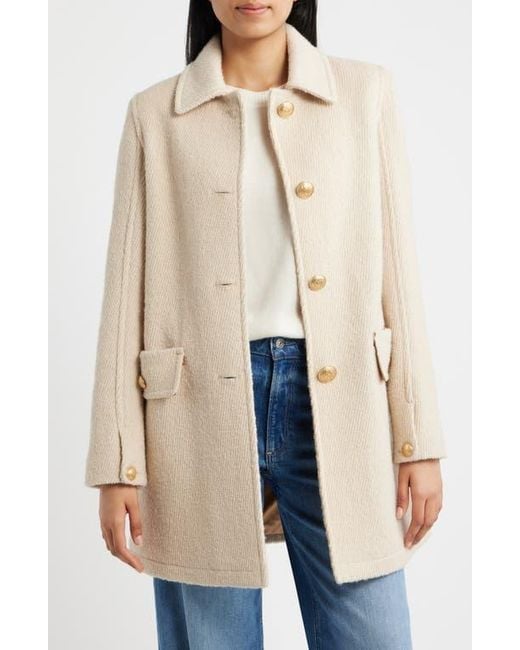 Sam Edelman Natural Crested Button Coat