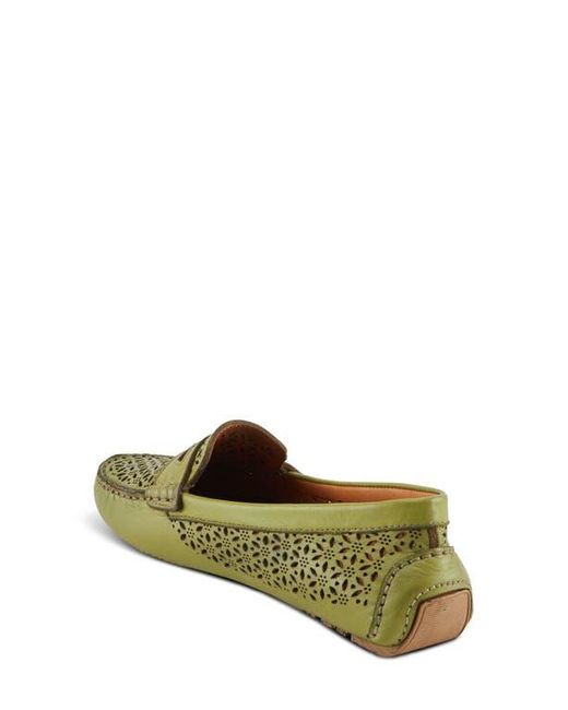 Spring Step Green Crain Driving Penny Loafer