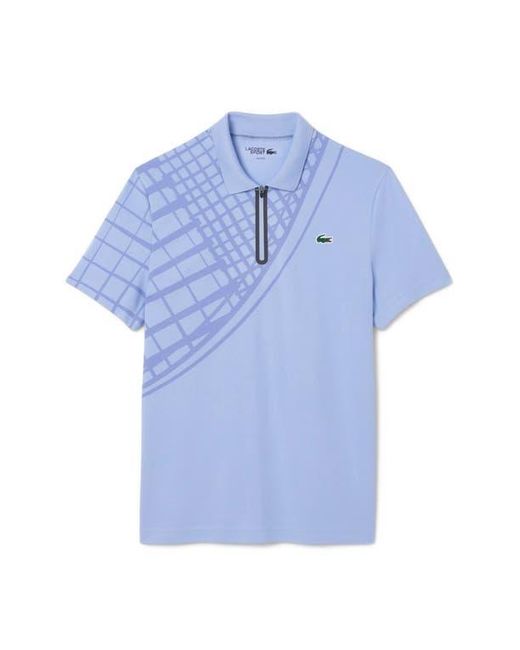 Lacoste Blue Half Zip Polo for men