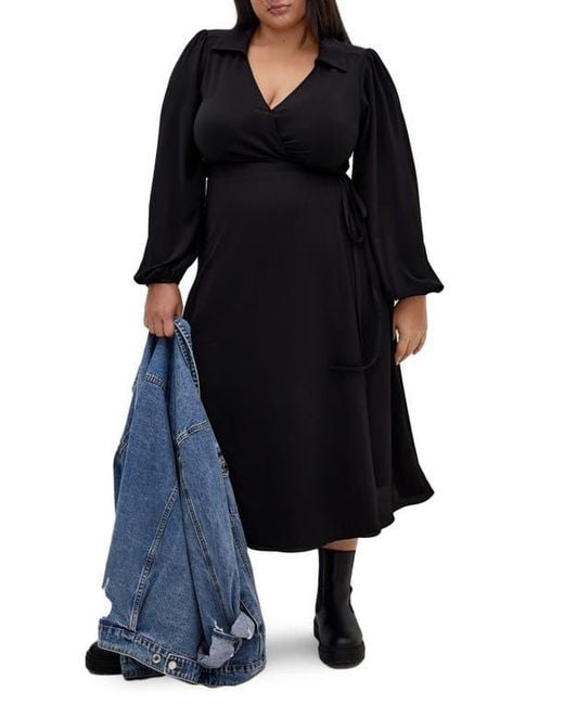 flowy christmas party dress The Solenne Linen Wrap Maxi Dress main image 1