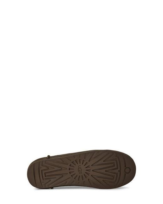 Ugg Brown Elea Croc Embossed Suede Slipper
