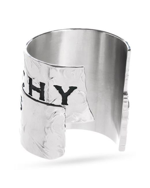 Givenchy White Tape Logo Cuff Bracelet