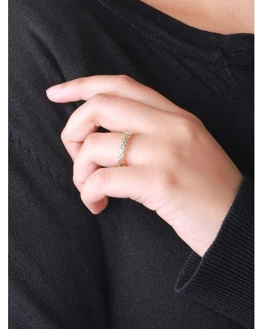 DEVATA Metallic Daisy Flower Ring