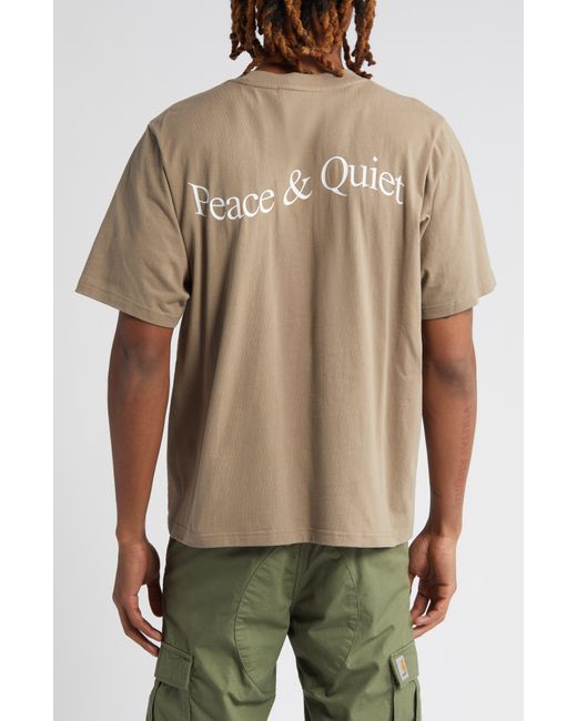Museum of Peace & Quiet Natural Wordmark Graphic T-shirt for men