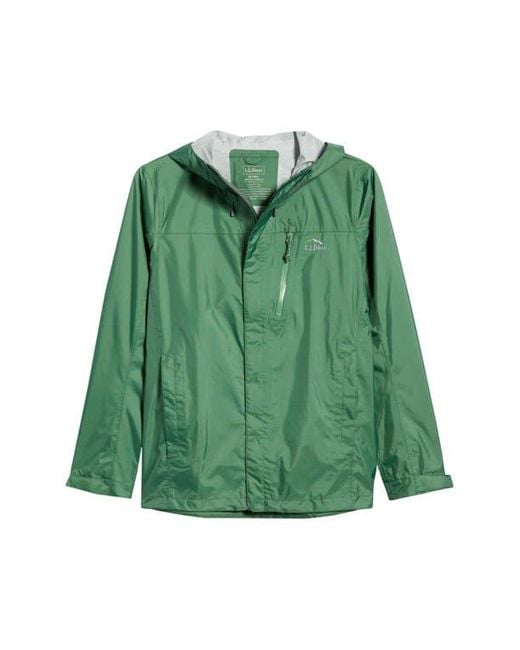L.L. Bean Green Trail Model Waterproof Rain Jacket for men