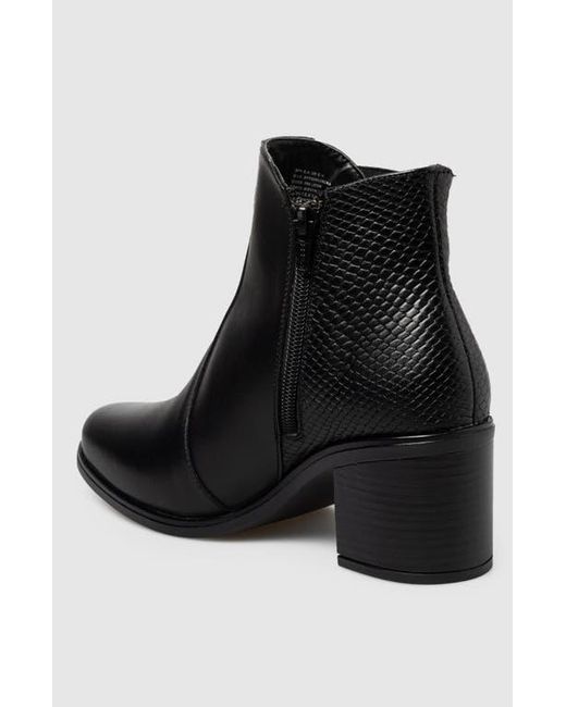 Manuela Black Alei Block Heel Side Up Bootie