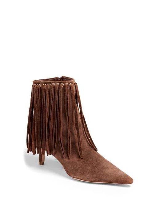 Cinq À Sept Brown Sammy Fringe Bootie