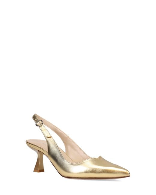 Pelle Moda Metallic Janah Slingback Pointed Toe Pump
