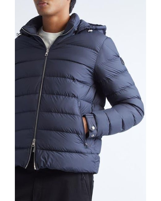 Moncler Blue Arneb Down Puffer Jacket With Removable Hood for men