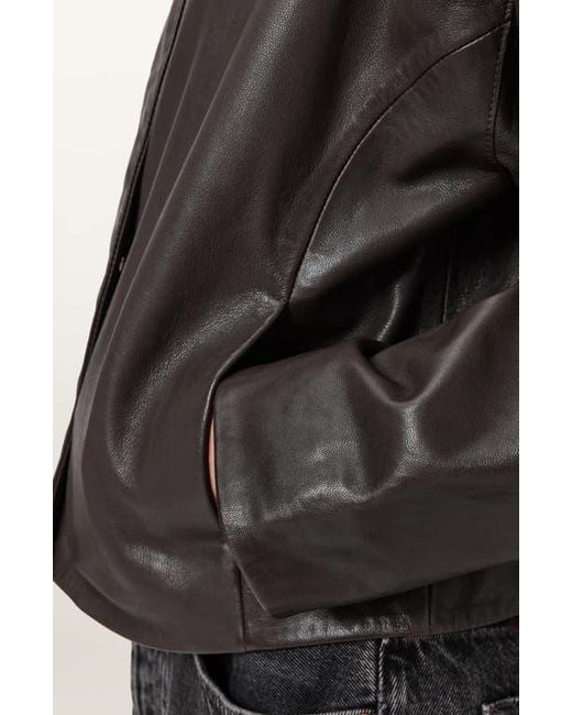 AllSaints Black Ryder Leather Jacket