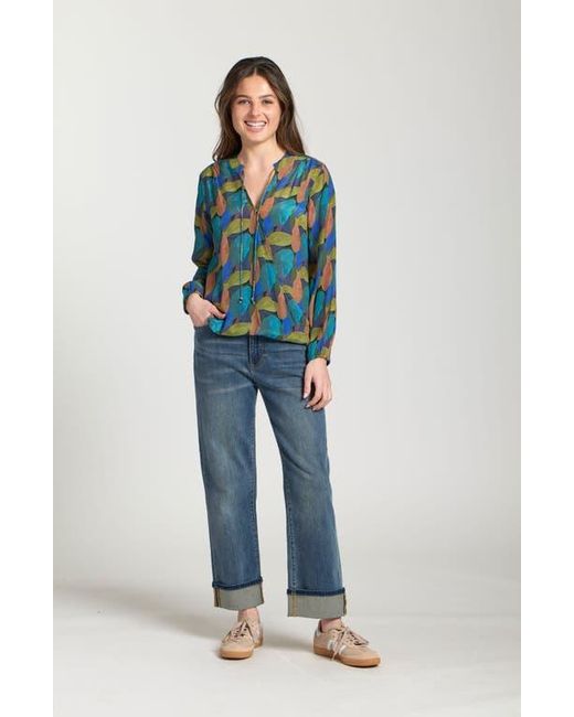 Apny Blue Printed Top