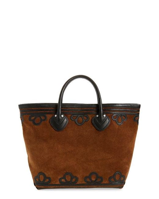 Bode Brown Trefoil Suede Tote for men