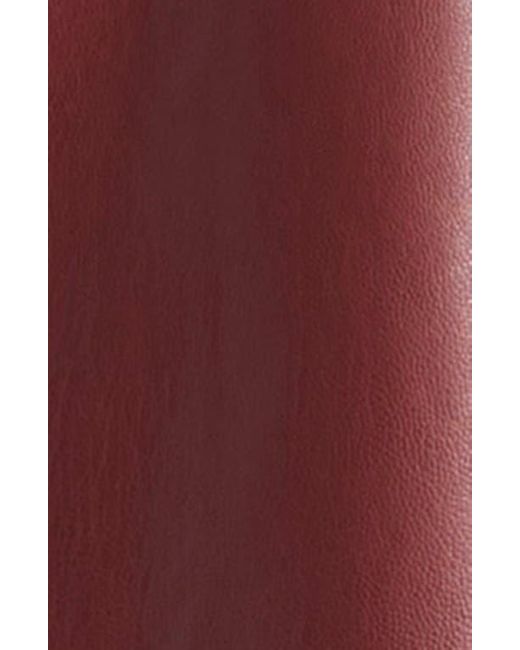 Cinq À Sept Red Holly Ruffle Faux Leather Jacket