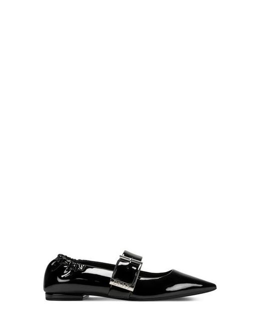DKNY Black Cormic Mary Jane Pointed Toe Flat