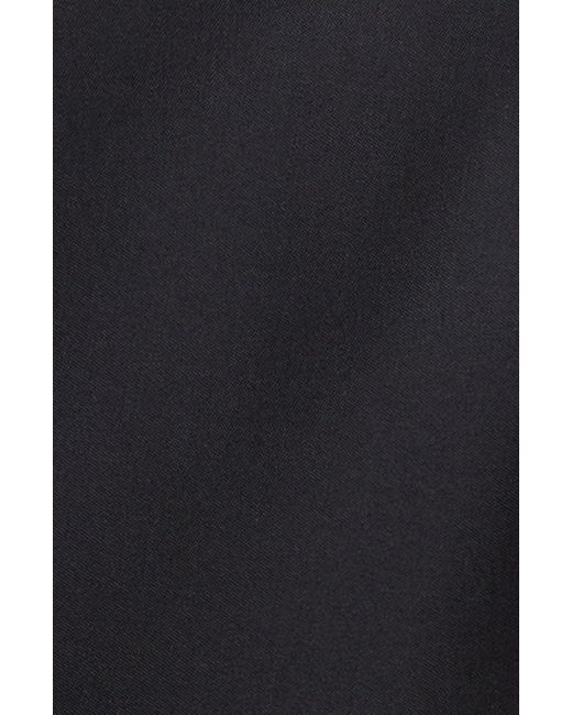 Alexander McQueen Black Asymmetric Lapel Wool Tuxedo Jacket for men