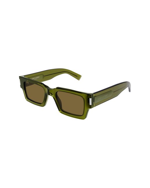 Saint Laurent Green 50mm Rectangular Sunglasses for men