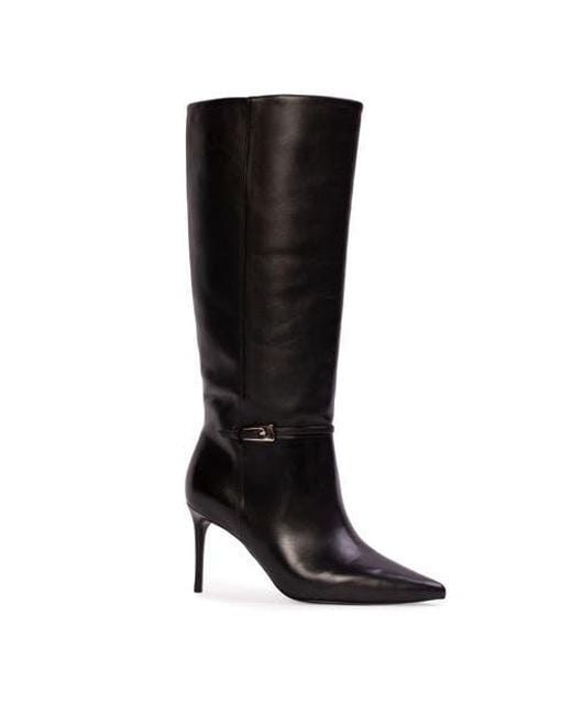Black Suede Studio Black Elo 80 Leather Boot