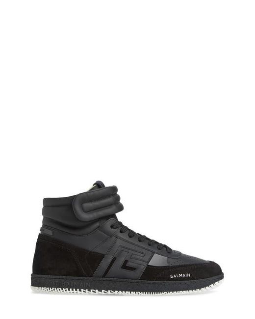Balmain Black Swan Mid Top Sneaker for men
