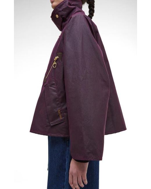 Barbour Purple Arlene Water Repellent Waxed Jacket