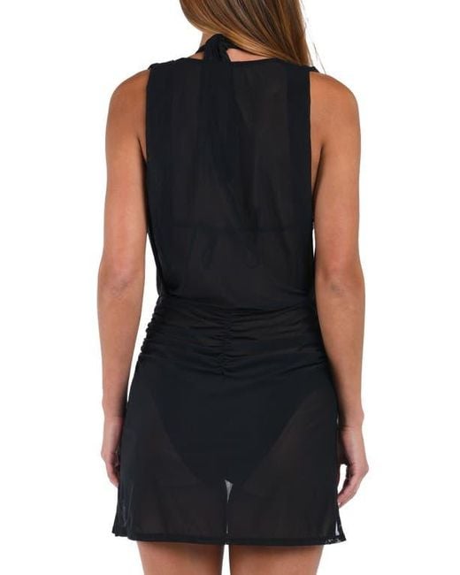 Sunshine 79 Black Maximal Sheer Mesh Cover-Up Sundress