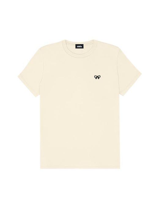 Alix Natural Bow Jersey Tee