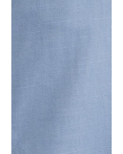 Wayf Blue Cynthia Button-Through Midi Skirt