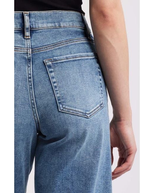 FRAME Blue Le Pixie High Waist Slim Palazzo Jeans