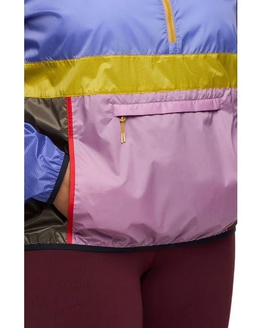 COTOPAXI Blue Teca Half-Zip Windbreaker