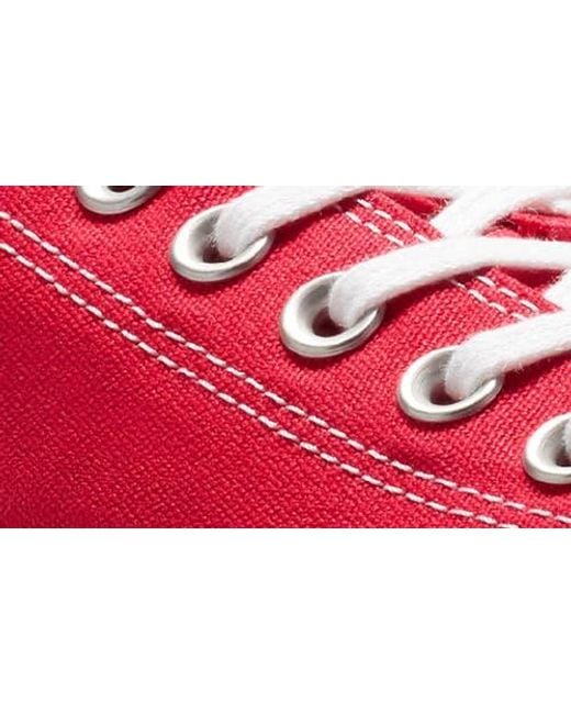 Converse Red Gender Inclusive Chuck Taylor All Star Lift Double Stack Low Top Platform Sneaker
