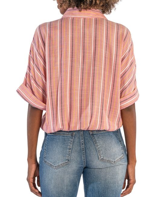 Kut From The Kloth Red Rebel Knot Front Shirt