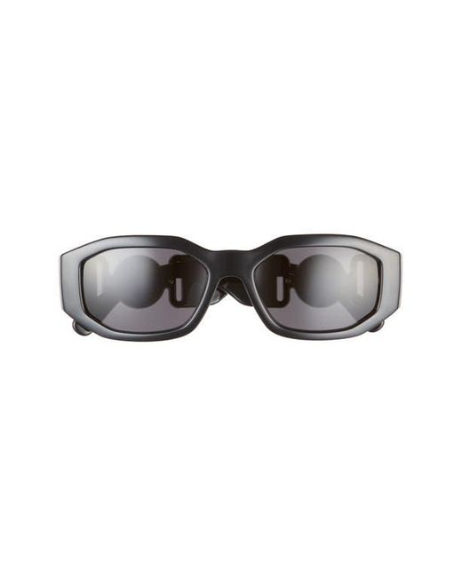 Versace Gray 53Mm Rectangular Sunglasses for men
