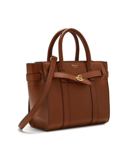 Mulberry Brown Mini Zipped Bayswater Leather Satchel