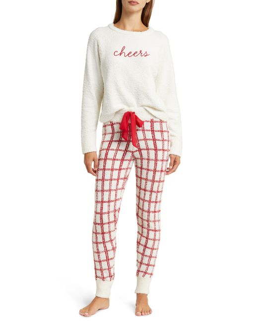 Honeydew Intimates Red Snow Angel Chenille Pajama Pants
