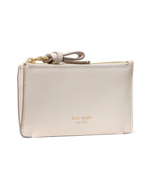 Kate Spade Natural Loop Pebbled Leather Card Case