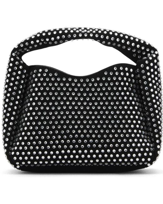 Mango Black Mini Rhinestone Top Handle Bag