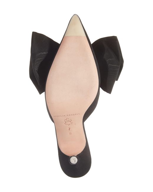 Loeffler Randall Black Margot Knotted Bow Pointed Toe Mule