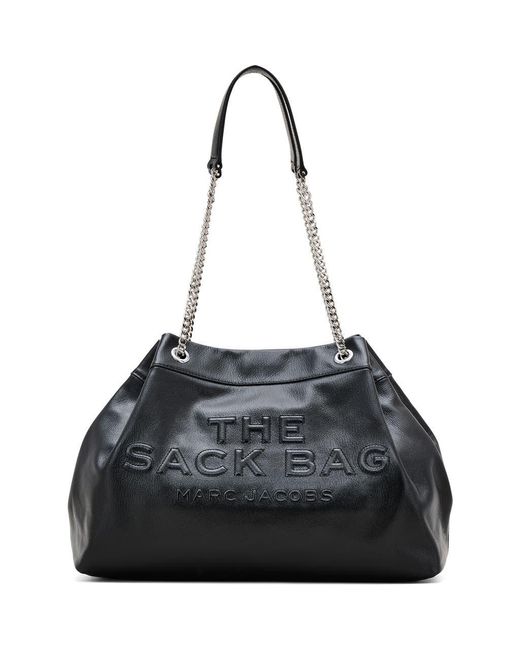 Marc Jacobs Black The Large Chain Sack Leather Bag